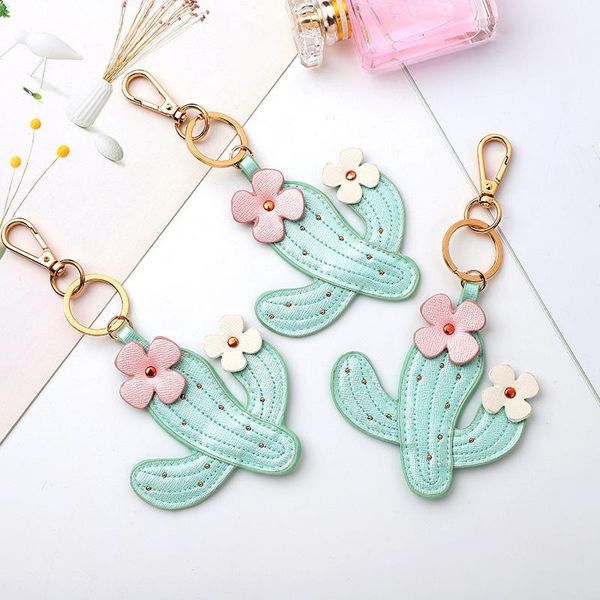 new fresh green cactus keychain female cute leather pink flower key chain keyring pendant women car bag fashion trinket ornament, Silver
new fresh green cactus keychain female cute leather pink flower key chain keyring pendant women car bag fashion trinket ornament, Silver