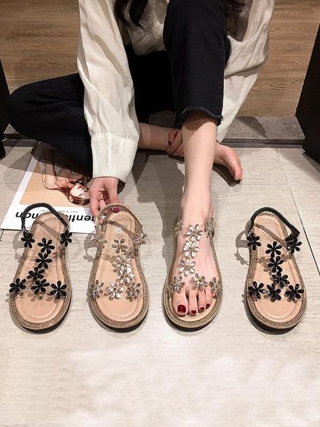 flat sandals female 2020 new net red wild temperament fairy style soft bottom student word with roman shoes, Black
flat sandals female 2020 new net red wild temperament fairy style soft bottom student word with roman shoes, Black