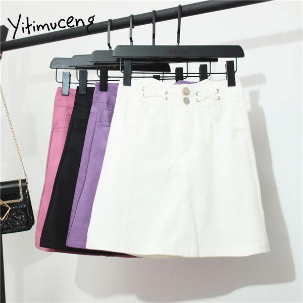 yitimuceng mini skirt 2020 new for women fashion with shorts lined with button black a-line solid sweet empire white skirt
yitimuceng mini skirt 2020 new for women fashion with shorts lined with button black a-line solid sweet empire white skirt