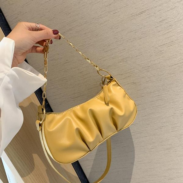 youth ladies simple versatile bag portable women chain handbag tote solid color pu leather pleated shoulder bags
youth ladies simple versatile bag portable women chain handbag tote solid color pu leather pleated shoulder bags