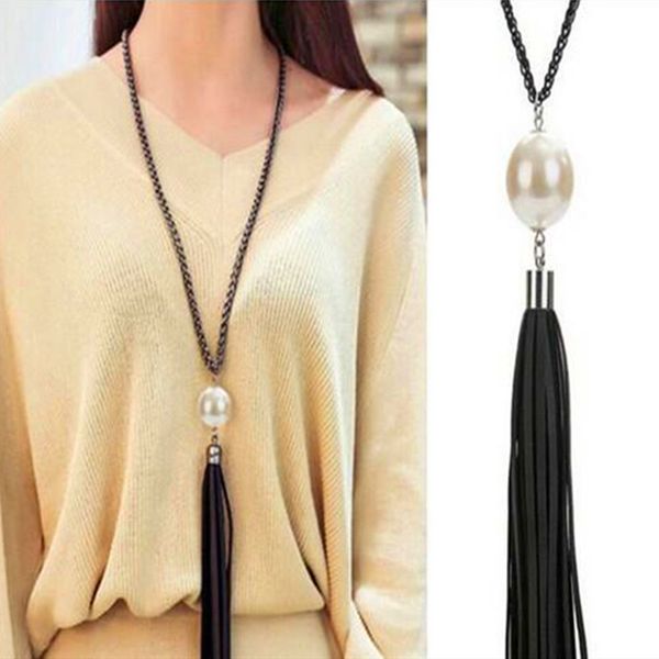 personality pearl pendant tassel hanging necklace long necklace fashion ladies jewelry sweater chain friendship gift, Silver
personality pearl pendant tassel hanging necklace long necklace fashion ladies jewelry sweater chain friendship gift, Silver