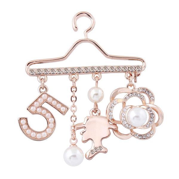 hanger brooch number 5 pearl rhinestone rose scarf buckle pin collar pin badge useful and practical, Gray
hanger brooch number 5 pearl rhinestone rose scarf buckle pin collar pin badge useful and practical, Gray