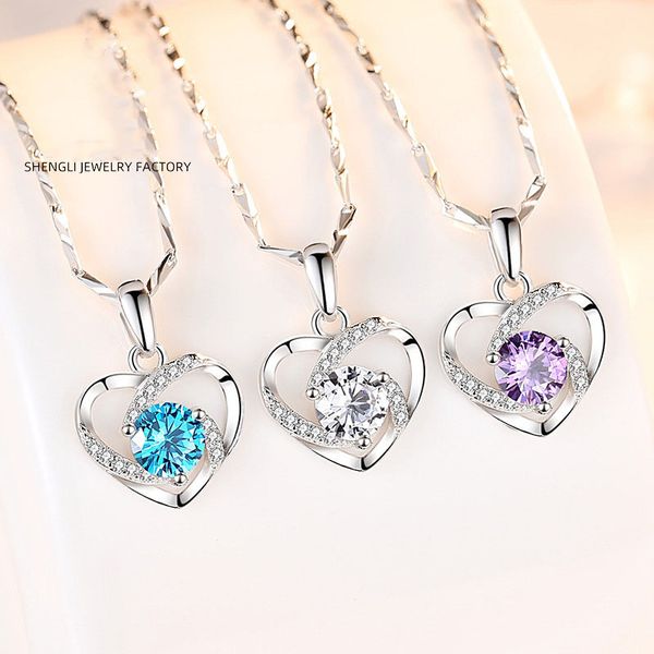 s999 sterling silver necklace female heart-shaped pendant simple wild clavicle chain japanese and korean version of silverware manufacturers
s999 sterling silver necklace female heart-shaped pendant simple wild clavicle chain japanese and korean version of silverware manufacturers