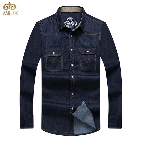 miuk 2020 large size denim men shirt cotton brand clothing jeans camisa social masculina long sleeve chemise homme 6xl 5xl 4xl, White;black
miuk 2020 large size denim men shirt cotton brand clothing jeans camisa social masculina long sleeve chemise homme 6xl 5xl 4xl, White;black
