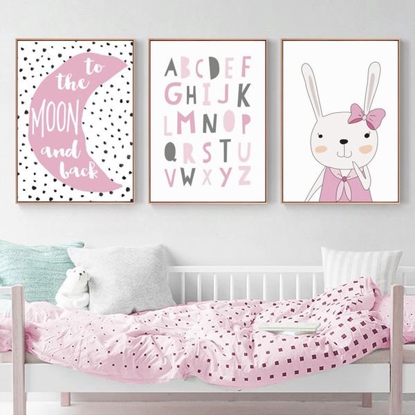 kawaii wall art canvas painting nursery poster print cartoon alphabet bunny to the moon and back quote nordic girl nursery decor
kawaii wall art canvas painting nursery poster print cartoon alphabet bunny to the moon and back quote nordic girl nursery decor
