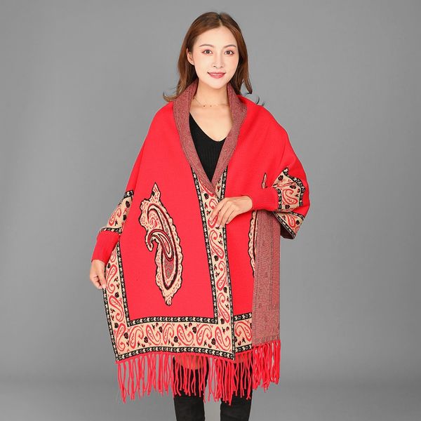 sleeve ethnic style shawl warm red scarf cheongsam cashew nuts women's season thickened warm cashmere red scarf cloak coat, Blue;gray
sleeve ethnic style shawl warm red scarf cheongsam cashew nuts women's season thickened warm cashmere red scarf cloak coat, Blue;gray
