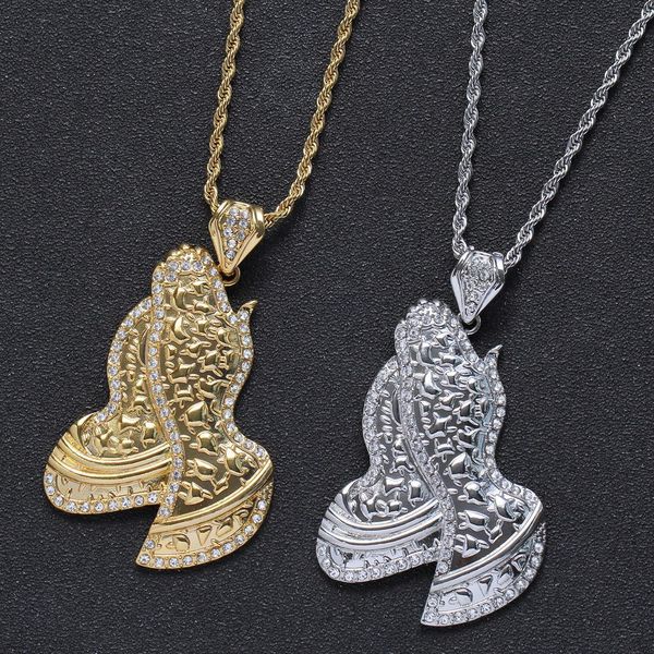 ice out jesus praying hands hip hop diamond pendant necklace men's gold silver fashion glamour jewelry
ice out jesus praying hands hip hop diamond pendant necklace men's gold silver fashion glamour jewelry