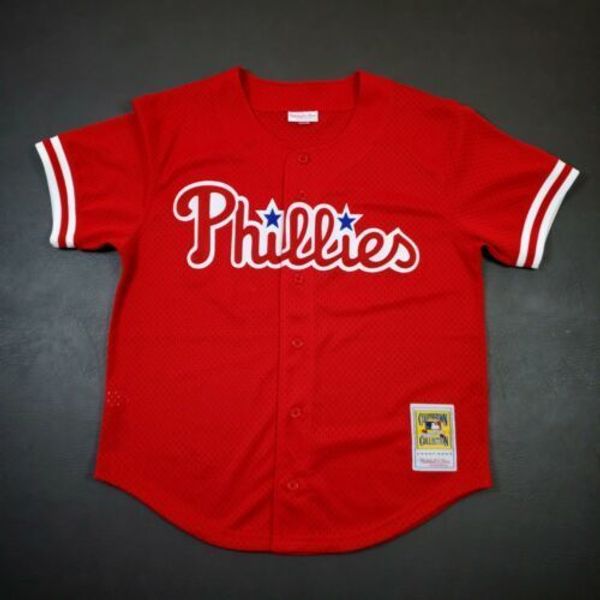 100% stitched john kruk mitchell & ness 1993 phillies bp jersey size xs-5xl mens throwbacks basketball jerseys, Gray
100% stitched john kruk mitchell & ness 1993 phillies bp jersey size xs-5xl mens throwbacks basketball jerseys, Gray