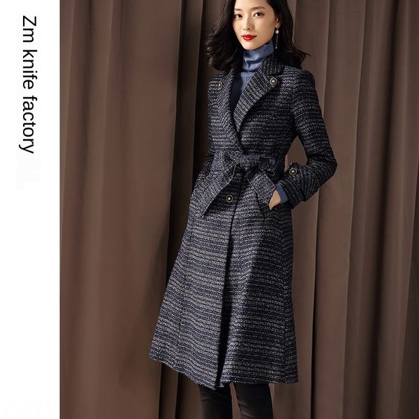 2020 new women's suit collar slim fit coat socialite striped slim fit long coat for women, Black
2020 new women's suit collar slim fit coat socialite striped slim fit long coat for women, Black