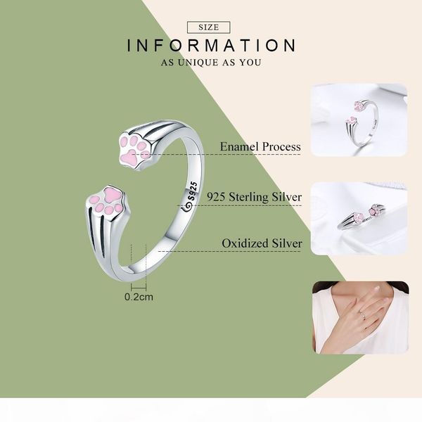 new hq 925 sterling silver animal pet dog cat footprints finger ring for women wedding anniversary birthday valentine's day gift jewelr
new hq 925 sterling silver animal pet dog cat footprints finger ring for women wedding anniversary birthday valentine's day gift jewelr