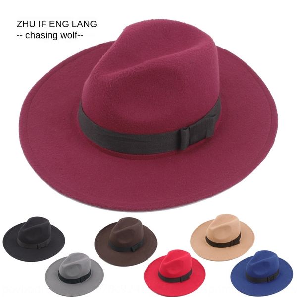 solid color korean-style men's woolen british jazz women's stylish cornice hat wide eaves hat, Blue;gray
solid color korean-style men's woolen british jazz women's stylish cornice hat wide eaves hat, Blue;gray