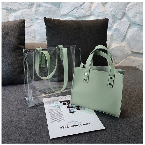 korean new style liu ding single shoulder han shi bao new cross transparent big solid color women's bag fashion all-match bag, White
korean new style liu ding single shoulder han shi bao new cross transparent big solid color women's bag fashion all-match bag, White