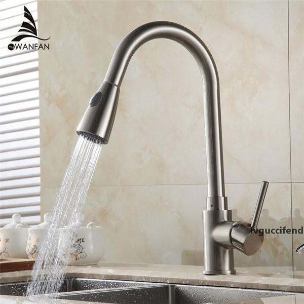 kitchen faucets brass brushed nickel 1 hole kitchen sink faucet single lever pull out rotate spray deck mixer tap crane 408906sn t200424
kitchen faucets brass brushed nickel 1 hole kitchen sink faucet single lever pull out rotate spray deck mixer tap crane 408906sn t200424