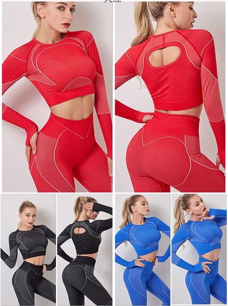 autumn winter fashion womens designer seamless yoga sports two piece set long sleeve leggings gymshark gym suit fitness pants sportwear, Gray
autumn winter fashion womens designer seamless yoga sports two piece set long sleeve leggings gymshark gym suit fitness pants sportwear, Gray