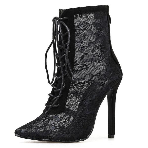 the new spring and fall 2019 fashion versatile women lace pointy strappy stiletto heels should be comfortable to wear to a wedding party, Black
the new spring and fall 2019 fashion versatile women lace pointy strappy stiletto heels should be comfortable to wear to a wedding party, Black