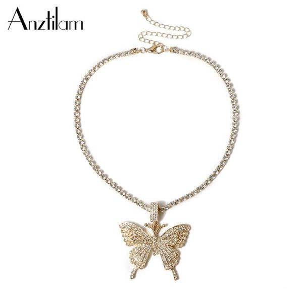 anztilam women's fashion rhinestones gold butterfly pendant necklace hip hop jewelry charm women gift with tennis chain, Silver
anztilam women's fashion rhinestones gold butterfly pendant necklace hip hop jewelry charm women gift with tennis chain, Silver