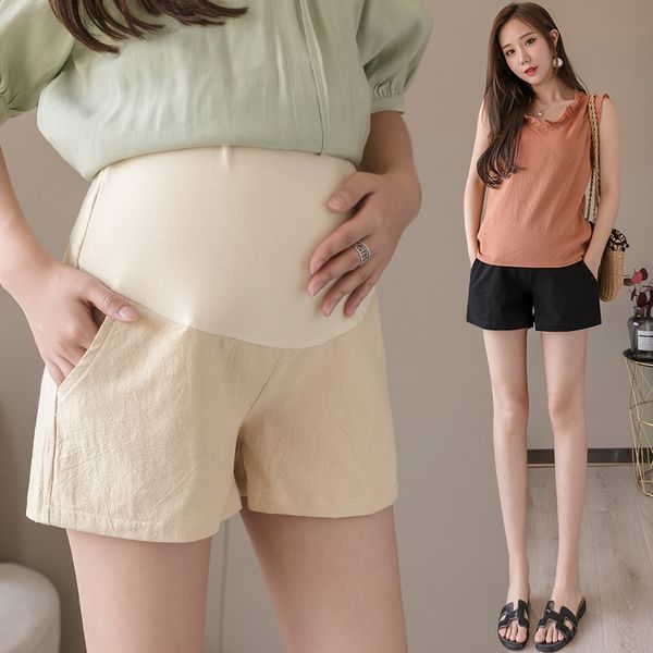 225# maternity leisure pants summer cotton and linen fashion shorts elastic waist for pregnant women belly support pants, White
225# maternity leisure pants summer cotton and linen fashion shorts elastic waist for pregnant women belly support pants, White