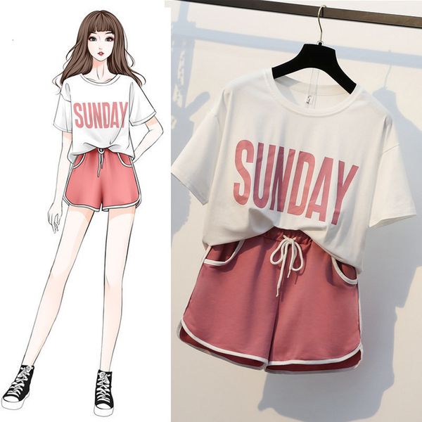 2pcs womens summer tracksuit t-shirt two piece set and pants women sport wear casual suit loose shorts sport set, Gray
2pcs womens summer tracksuit t-shirt two piece set and pants women sport wear casual suit loose shorts sport set, Gray