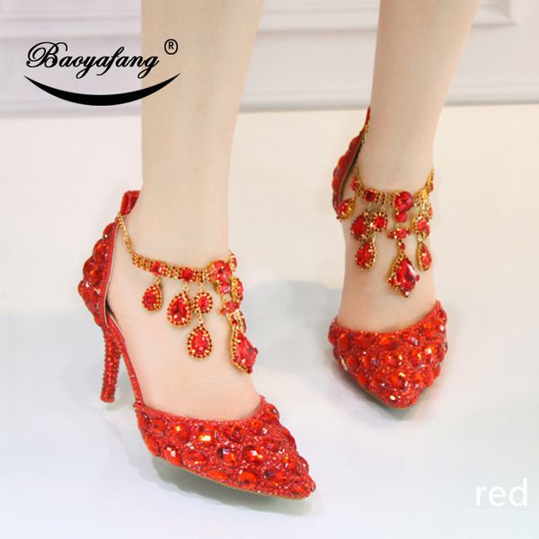 baoyafang new arrival crystal wedding shoes women red/silver/shining crystal thin heels womens party dress shoes summer sandals, Black
baoyafang new arrival crystal wedding shoes women red/silver/shining crystal thin heels womens party dress shoes summer sandals, Black