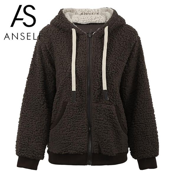 fashion women furry fleeces hoodies coat zipper front pockets warm winter jacket casual women's sweatshirt plus size overcoat, Black
fashion women furry fleeces hoodies coat zipper front pockets warm winter jacket casual women's sweatshirt plus size overcoat, Black