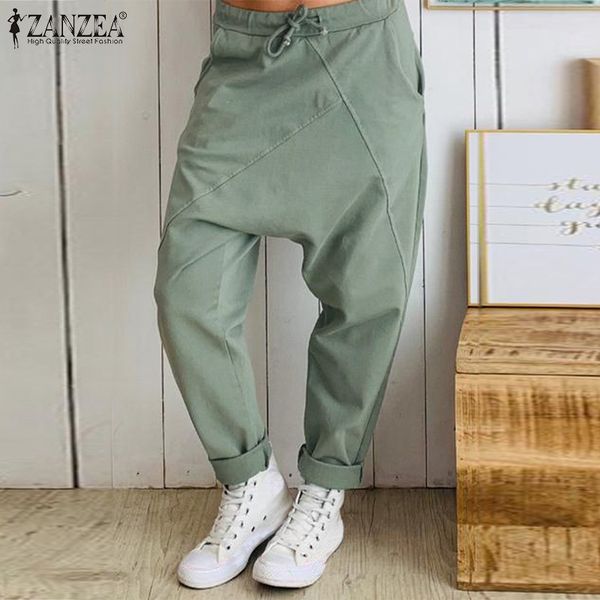 zanzea women long drop-crotch pants ladies casual drawstring trousers harem pantalones solid bottoms streetwear sweatpants s-5xl, Black;white
zanzea women long drop-crotch pants ladies casual drawstring trousers harem pantalones solid bottoms streetwear sweatpants s-5xl, Black;white
