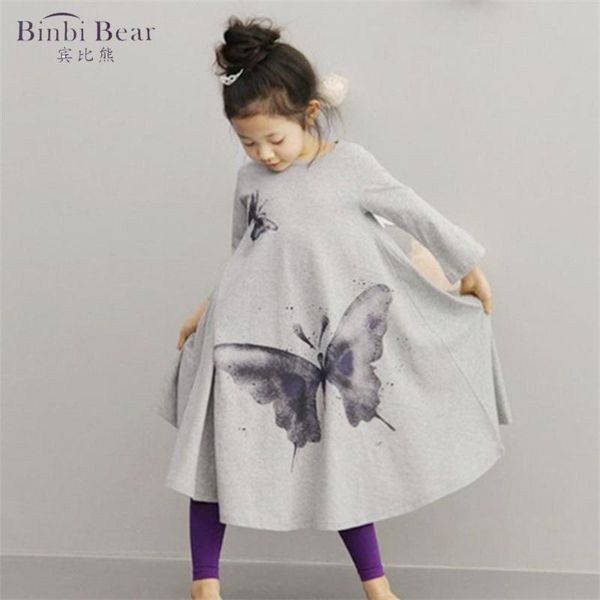 binbi bear 2020 spring europe and america children's girls butterfly printed cartoon cotton long sleeve dress, Red;yellow
binbi bear 2020 spring europe and america children's girls butterfly printed cartoon cotton long sleeve dress, Red;yellow