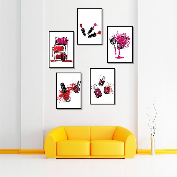 fashion makeup nail polish nordic posters and prints modern wall art canvas painting wall pictures for living room home decor
fashion makeup nail polish nordic posters and prints modern wall art canvas painting wall pictures for living room home decor