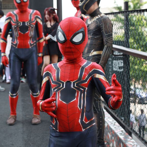new 3: infinity war iron spider man cosplay costume zentai bodysuit suit jumpsuits halloween costumes for kids, Black;red
new 3: infinity war iron spider man cosplay costume zentai bodysuit suit jumpsuits halloween costumes for kids, Black;red
