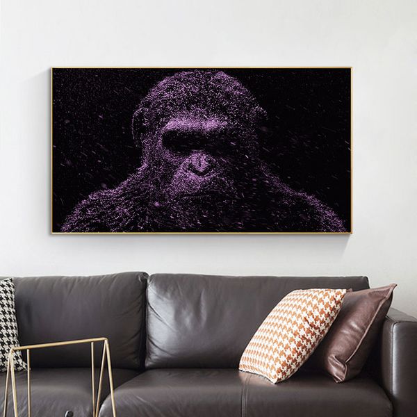 modern animal wall art decor canvas painting purple orangutan poster print wall art for living room home decor (no frame
modern animal wall art decor canvas painting purple orangutan poster print wall art for living room home decor (no frame