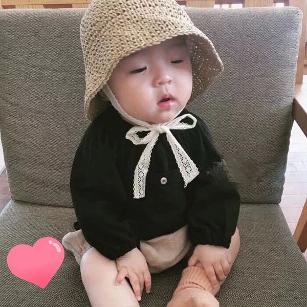 ins summer children's straw korean baby 0-2 years old shade lace sun straw sun hat tie hat, Blue;gray
ins summer children's straw korean baby 0-2 years old shade lace sun straw sun hat tie hat, Blue;gray
