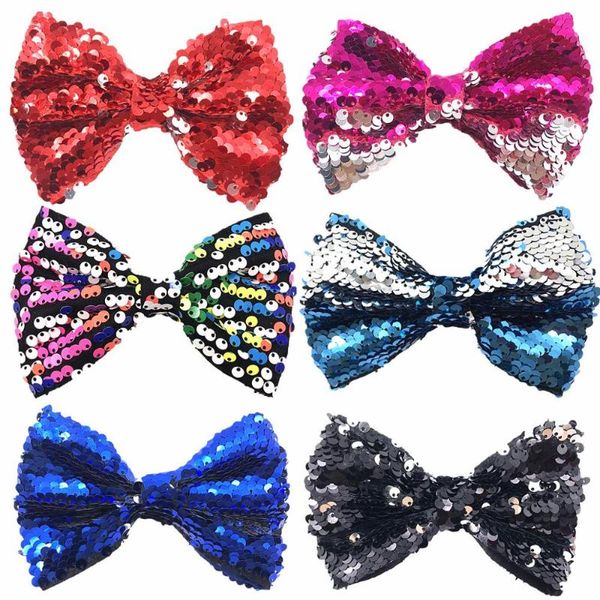 6pcs 6inch glitter baby clip big large sequin fabric bows girl hairbow double flip glitter hair bow clips bowknot, Slivery;white
6pcs 6inch glitter baby clip big large sequin fabric bows girl hairbow double flip glitter hair bow clips bowknot, Slivery;white