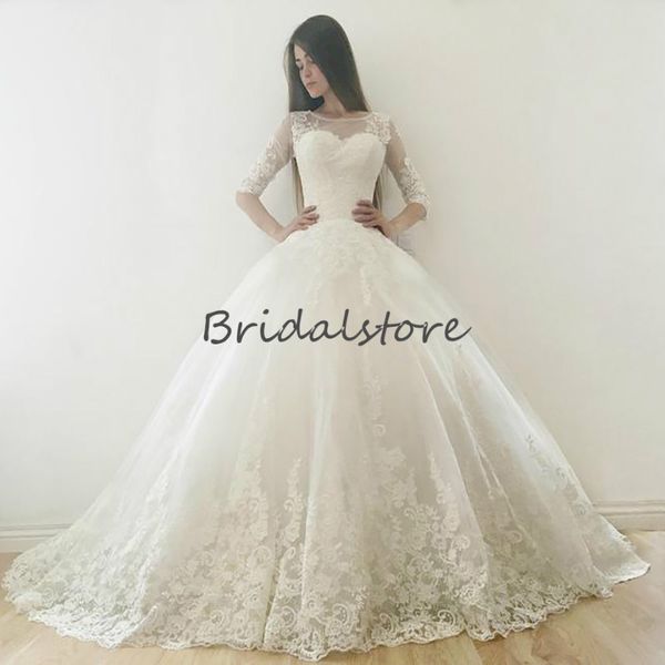 arabic lace ball gown wedding dresses 2020 corset back princess boho appliques wedding dress elegant short sleeves robes de mariée 2020, White
arabic lace ball gown wedding dresses 2020 corset back princess boho appliques wedding dress elegant short sleeves robes de mariée 2020, White