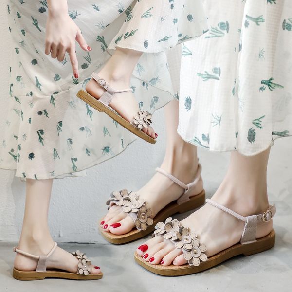 sandals women's all-match flat flower roman shoes flat sandals women shoes woman women summer transparent heels, Black
sandals women's all-match flat flower roman shoes flat sandals women shoes woman women summer transparent heels, Black