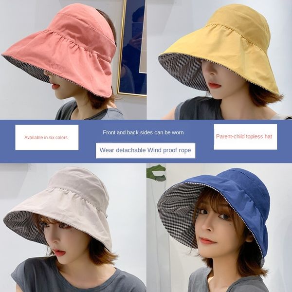 female korean fashion -proof sun sun sunshade face-covering big hat big brim parent-child empty hat children, Blue;gray
female korean fashion -proof sun sun sunshade face-covering big hat big brim parent-child empty hat children, Blue;gray