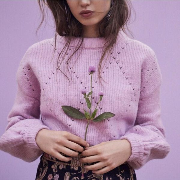 women's sweaters autumn winter knitted sweater women lazy style pink hollow out pullovers puff sleeve jumpers outerwear, White;black
women's sweaters autumn winter knitted sweater women lazy style pink hollow out pullovers puff sleeve jumpers outerwear, White;black