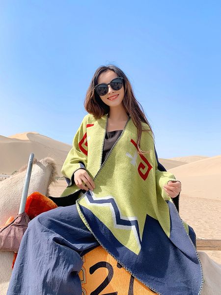 women's fashion warm scarf wavy split warm scarf personalized shawl imitation cashmere cloak travel cloak, Blue;gray
women's fashion warm scarf wavy split warm scarf personalized shawl imitation cashmere cloak travel cloak, Blue;gray
