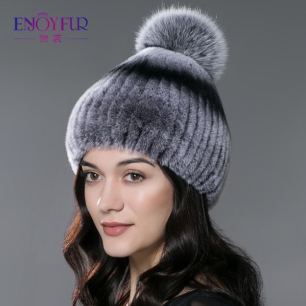 enjoyfur winter women fur hats real knitted rex fur with fluffy pom pom caps fashion hand sewn female casual hat, Blue;gray
enjoyfur winter women fur hats real knitted rex fur with fluffy pom pom caps fashion hand sewn female casual hat, Blue;gray