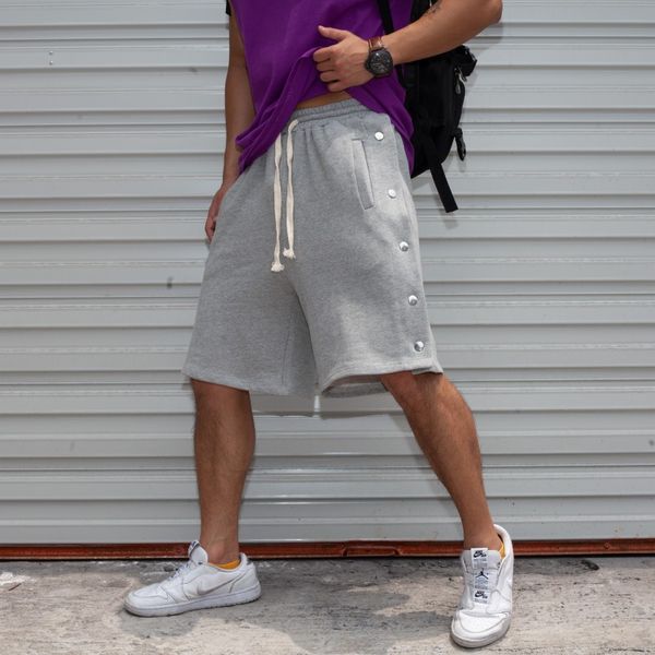 muscle fitness high street pure cotton fog wind buckle sports button shorts side solid gray men and women shorts, Black;blue
muscle fitness high street pure cotton fog wind buckle sports button shorts side solid gray men and women shorts, Black;blue