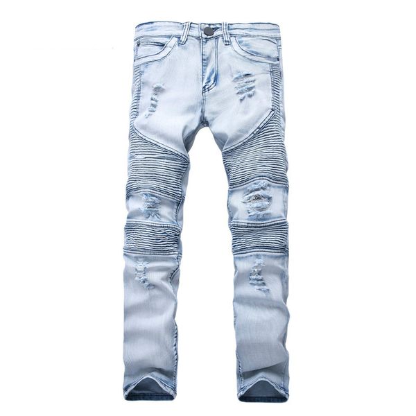 2020 mens skinny jean distressed slim elastic jeans denim biker jeans hip hop pants washed ripped plus size 28-42, Blue
2020 mens skinny jean distressed slim elastic jeans denim biker jeans hip hop pants washed ripped plus size 28-42, Blue