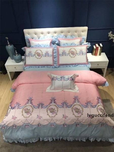 princess pink style girls bedding sets egyptian cotton crown embroidery king size duvet cover bed sheet set gifts
princess pink style girls bedding sets egyptian cotton crown embroidery king size duvet cover bed sheet set gifts