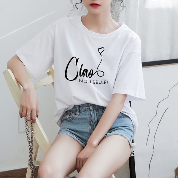 short sleeve t-shirt women spring summer 2020 new letter print tees shirt ladies casual fashion chic style women clothes, White
short sleeve t-shirt women spring summer 2020 new letter print tees shirt ladies casual fashion chic style women clothes, White