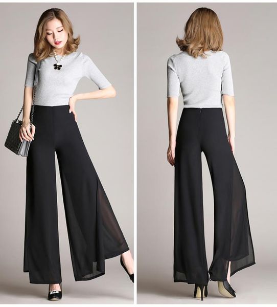 spun slacks woman 2020 xia bokuan high waist will code double -deck vent long throw pantskirt pants woman, Black;white
spun slacks woman 2020 xia bokuan high waist will code double -deck vent long throw pantskirt pants woman, Black;white
