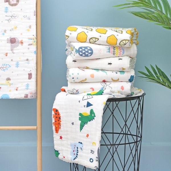 110 * 110a high-density six-layer gauze children's quilt cotton baby blanket newborn bath towel bubble gauze printed bath towel
110 * 110a high-density six-layer gauze children's quilt cotton baby blanket newborn bath towel bubble gauze printed bath towel