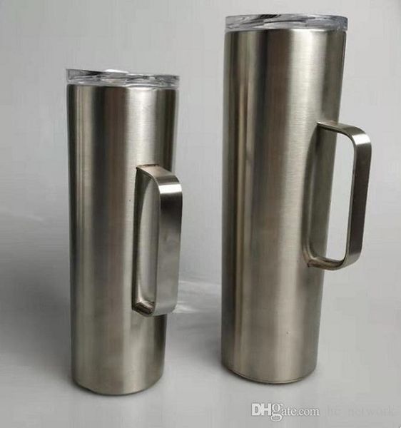 20oz stainless steel skinny tumbler vacuum insulated straight cup with lids and handle beer coffee mug in stock
20oz stainless steel skinny tumbler vacuum insulated straight cup with lids and handle beer coffee mug in stock