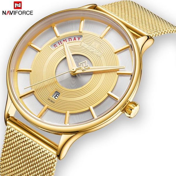 naviforce mens watches gold business casual quartz watch simple waterproof sport wristwatch men clock relogio masculino, Slivery;brown
naviforce mens watches gold business casual quartz watch simple waterproof sport wristwatch men clock relogio masculino, Slivery;brown