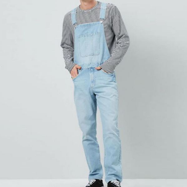 men's jeans pockets suspender trousers fashion denim overalls men slim one piece pants casual straight button strap pant, Blue
men's jeans pockets suspender trousers fashion denim overalls men slim one piece pants casual straight button strap pant, Blue