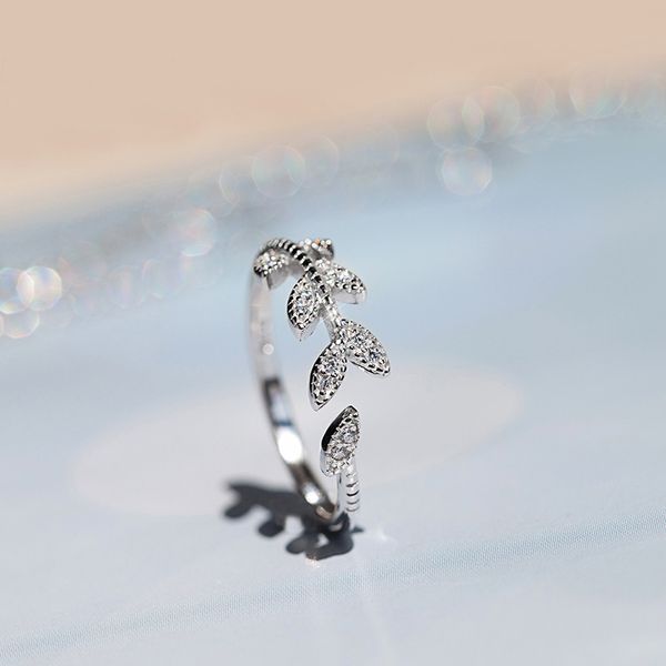 fresh and sweet personality feathers branches and leaves diamond opening ring, Silver
fresh and sweet personality feathers branches and leaves diamond opening ring, Silver