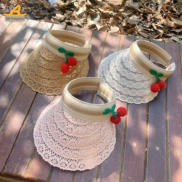 h1076 2020 new korean cartoon lace sunscreen cherry lace empty hat baby sunscreen hat, Blue;gray
h1076 2020 new korean cartoon lace sunscreen cherry lace empty hat baby sunscreen hat, Blue;gray
