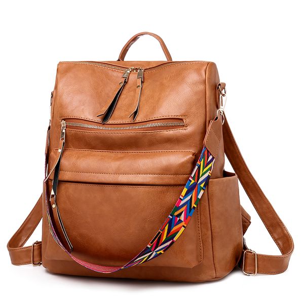 new multifunctional women backpack vintage pu leather large capacity fashion back pack leisure travel bagpack brown
new multifunctional women backpack vintage pu leather large capacity fashion back pack leisure travel bagpack brown