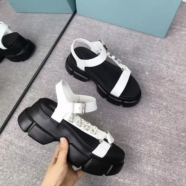 summer soft comfortable female sandal thick sole rhinestone decor genuine leather women sandals, Black
summer soft comfortable female sandal thick sole rhinestone decor genuine leather women sandals, Black